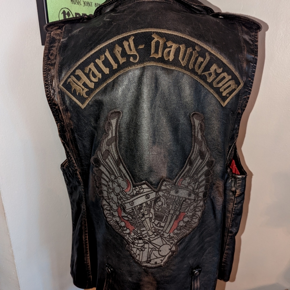 Women's Harley Davidson leather vest